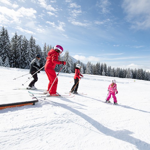 Skiërs in Portes du Soleil