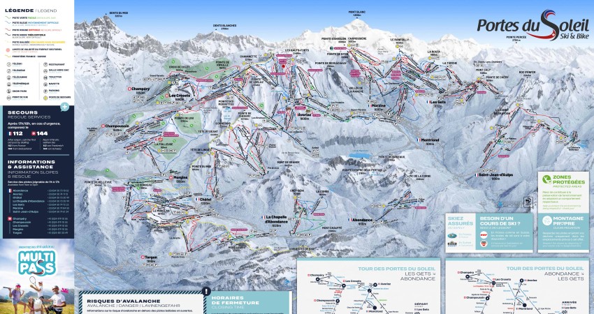 Pistekaart Portes du Soleil