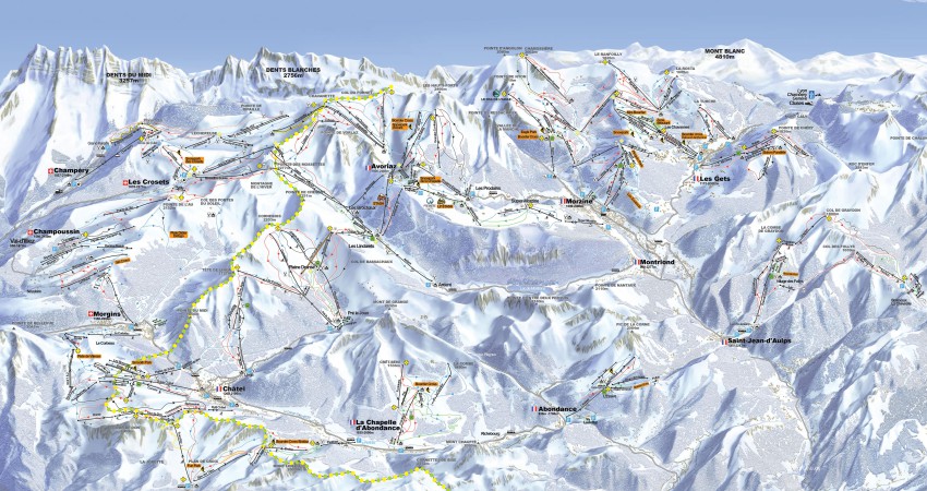 Pistekaart Portes du Soleil